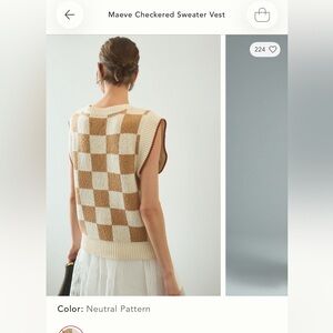 Maeve Checkered Sweater Vest